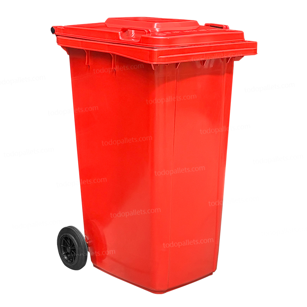8009-BB-02 Bote de Basura 240 Lts. / 65 Galones color Rojo - Imagen 1